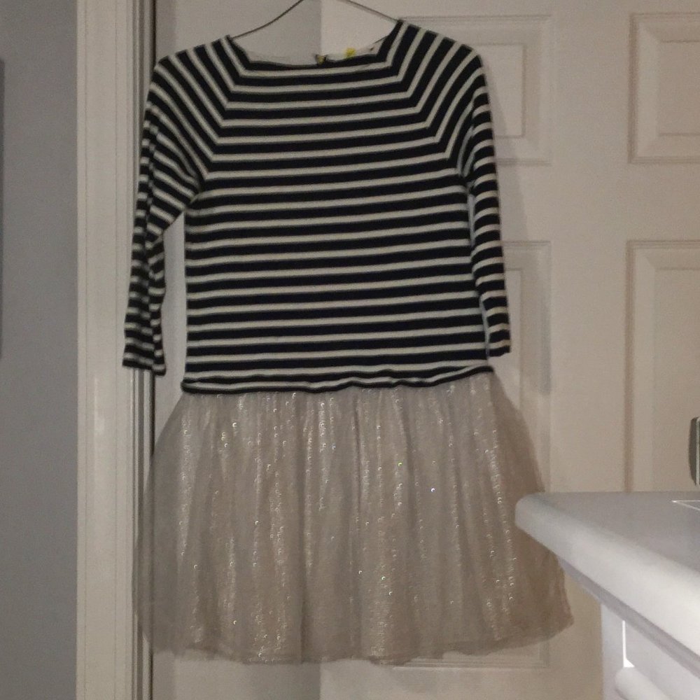 striped and sparkled dress